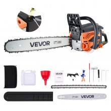 62cc Gas Chainsaw 3.8 HP Gas Powered 20 inch Chainsaw For Wood Cutting