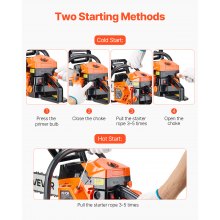 VEVOR 62cc Gas Chainsaw 3.6 HP Gas Powered 20 inch Chainsaw For Wood Cutting