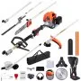 26 cc 6-in-1 Gas Hedge Trimmer & Weed Eater & String Trimmer