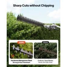 VEVOR Gas Hedge Trimmer, 2 Cycle Gas Power Handheld Hedge Trimmer, 5-in-1 63cc Cordless Weed Eater with Protective Gear Set, Includes Hedge and String Trimmer, Brush Cutter(3T & 40T Blades), Pole Saw