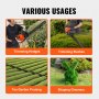 various uses of the VEVOR gas hedge trimmer: trimming hedges, trimming bushes, tea garden pruning, shaping greenery.