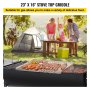 VEVOR Stainless Steel Griddle, 23" x 16" Griddle Flat Top Plate, Griddle for BBQ Charcoal/Gas Gril with 2 Handles, Rectangular Flat Top Grill with Extra Drain Hole for Tailgating and Parties