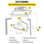 VEVOR Propane Gas Fire Pit Valve Control System Fire Pit Hose Kit w/ Metal Hose