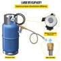 VEVOR Fire Pit Installation Kit, 90K BTU Max Propane Fire Pit Hose Kit, CSA Certified Propane Connection Kit, Gas Mixer Regulator with Stainless Steel Hose & Chrome Key Valve for Propane Connection