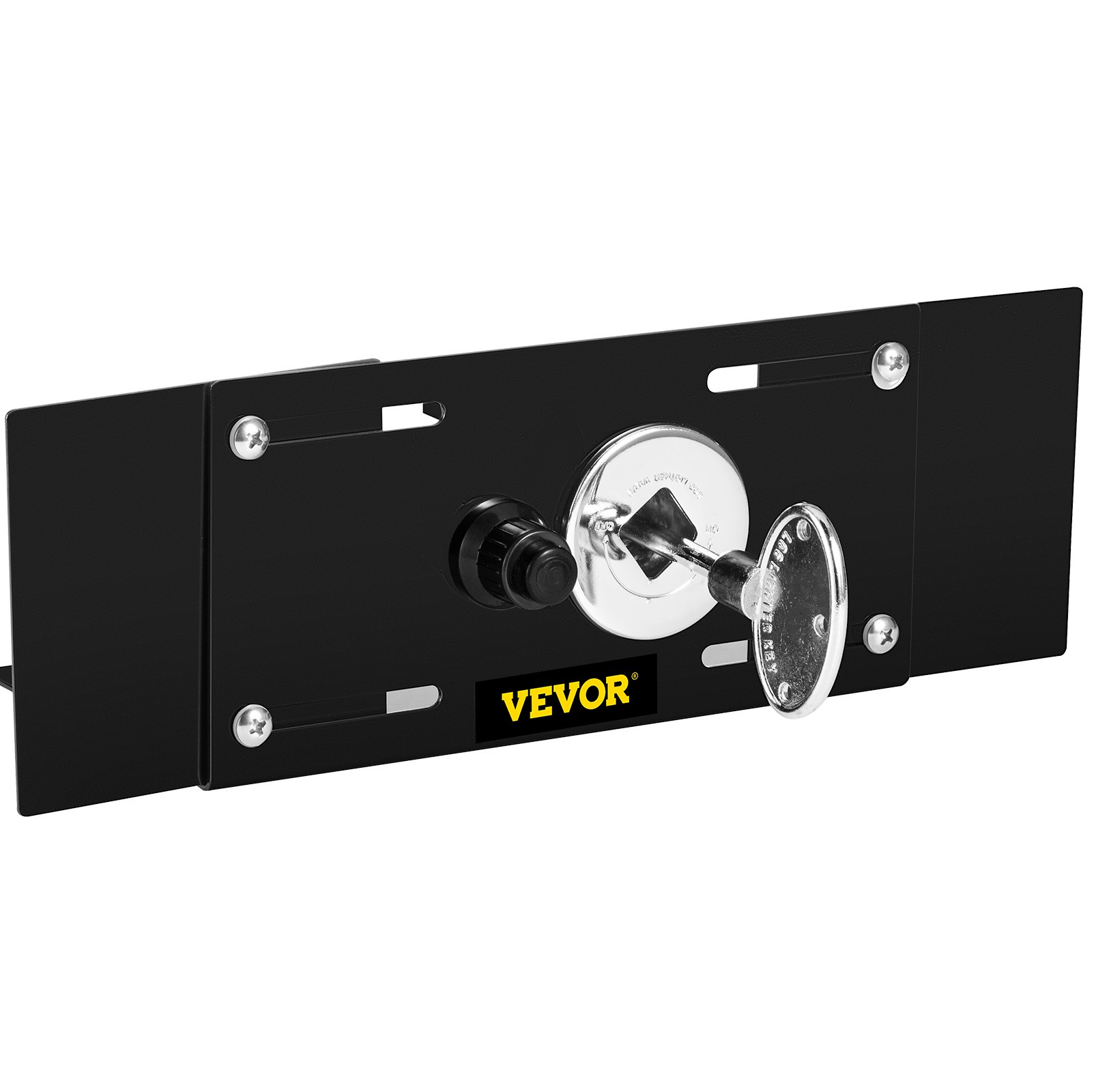 VEVOR Fire Pit Gas Burner Spark Ignition Kit, 300K BTU Fire Pit Ignition System, Stainless Steel Fire Pit Igniter, with 1/2'' Key Valve with Key and Leads & Ground Wire Black Retractable