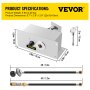 VEVOR Fire Pit Gas Burner Spark Ignition Kit, 300K BTU Fire Pit Ignition System, Stainless Steel Fire Pit Igniter, All-in-One Fire Pit Kit with Key Valve, Electric Igniter and 2 PVC Connecting Hoses