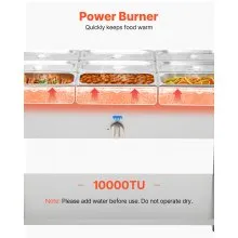 Commercial Propane Steam Table 9-Pan Outdoor Food Warmer Stainless Steel