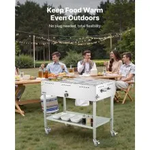 Commercial Propane Steam Table 9-Pan Outdoor Food Warmer Stainless Steel