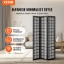 VEVOR Room Divider Japanese Wall Divider 3 Panel Screen for Room Separation