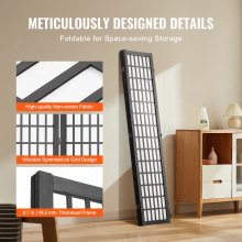 VEVOR Room Divider, 3 Panel Japanese Room Divider, Wood Folding Privacy Screen Indoor, Japanese Partition Dividers Portable Decoration Screens, for Room Separation Home Office Restaurant & Bedroom