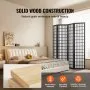VEVOR Room Divider, 4 Panel Japanese Room Divider, Wood Folding Privacy Screen Indoor, Japanese Partition Dividers Portable Decoration Screens, for Room Separation Home Office Restaurant & Bedroom