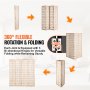 VEVOR Room Divider, 4 Panel Japanese Room Divider, Folding Privacy Screen Indoor, Portable Partition Dividers and Decoration Screens, for Room Separation, Home, Office, Restaurant & Bedroom (Natural)