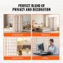 VEVOR Room Divider, 4 Panel Japanese Room Divider, Folding Privacy Screen Indoor, Portable Partition Dividers and Decoration Screens, for Room Separation, Home, Office, Restaurant & Bedroom (Natural)