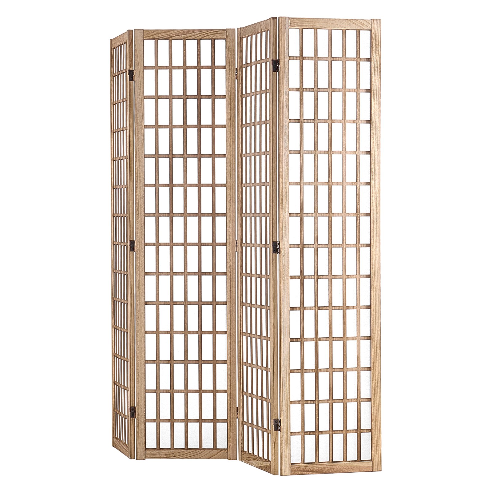 Divisória de Ambientes VEVOR, Divisória de Ambientes Japonesa com 4 Painéis, Biombo Dobrável para Privacidade em Ambientes Internos, Divisórias Portáteis e Biombos Decorativos, para Separação de Ambientes, Casa, Escritório, Restaurante e Quarto (Natural)