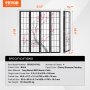 VEVOR Room Divider Japanese Room Screen Divider 4 Panel for Room Separation