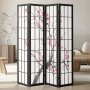 VEVOR Room Divider Japanese Room Screen Divider 4 Panel for Room Separation