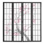 Biombo japonés VEVOR de 4 paneles, biombo plegable de madera para privacidad en interiores, separador japonés portátil, ideal para separar habitaciones, hogar, oficina, restaurante y dormitorio.