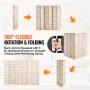 VEVOR Room Divider Japanese Wall Divider 6 Panel Screen for Room Separation