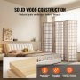 VEVOR Room Divider Japanese Wall Divider 6 Panel Screen for Room Separation