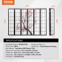 VEVOR Room Divider Japanese Room Screen Divider 6 Panel for Room Separation