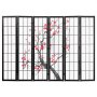 Biombo japonés VEVOR de 6 paneles, biombo plegable de madera para interiores, separador japonés portátil, ideal para separar habitaciones, hogar, oficina, restaurante y dormitorio.