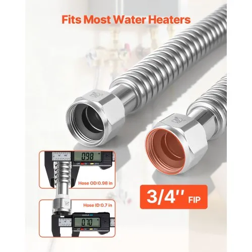 SWB00-24N Brasscraft 3/4 FIP X FIP X 24 ProCoat Stainless Steel Water Heater Supply | The Granite Group SWB00-24N Brasscraft 3/4 FIP X FIP X 24 ProCoat Stainless Steel Water Heater Supply | The Granite Group