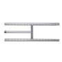 stainless steel square burner for VEVOR fire pit pan with multiple gas outlet holes.