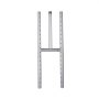 stainless steel h-burner for VEVOR fire pit pan, with threaded gas connector.
