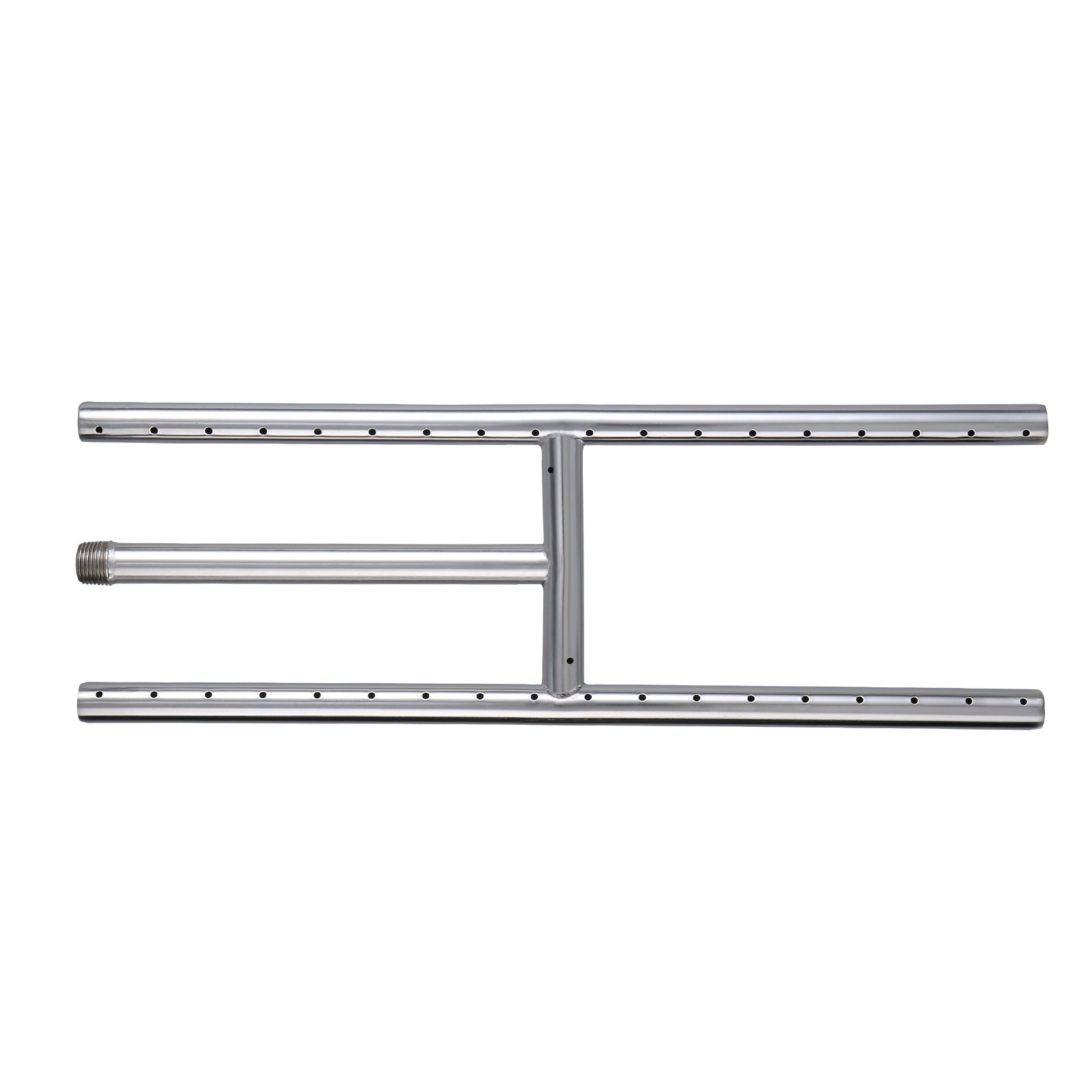 VEVOR 6 x 18 inch Drop-in Fire Pit Pan, Rectangular Stainless Steel Fire Pit Burner, Natural & Propane Gas Fire Pan H-Burner 90,000 BTU for Indoor or Outdoor Use
