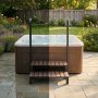 VEVOR Hot Tub Steps with Handrail 2-Step Spa Outdoor Stairs 250 kg Capacity, 820 mm Wide Step, Steel & Sturdy HIPS, Easy Assembly, Non-Slip Step Ladder for Above-Ground/Inflatable Pool, RV,Patio,Deck