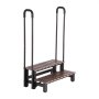 VEVOR Hot Tub Steps with Handrail 2-Step Spa Outdoor Stairs 250 kg Capacity, 820 mm Wide Step, Steel & Sturdy HIPS, Easy Assembly, Non-Slip Step Ladder for Above-Ground/Inflatable Pool, RV,Patio,Deck