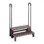 VEVOR Hot Tub Steps with Handrail 2-Step Spa Outdoor Stairs 250 kg Capacity, 820 mm Wide Step, Steel & Sturdy HIPS, Easy Assembly, Non-Slip Step Ladder for Above-Ground/Inflatable Pool, RV,Patio,Deck
