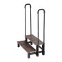 VEVOR Hot Tub Steps with Handrail 2-Step Spa Outdoor Stairs 250 kg Capacity, 820 mm Wide Step, Steel & Sturdy HIPS, Easy Assembly, Non-Slip Step Ladder for Above-Ground/Inflatable Pool, RV,Patio,Deck
