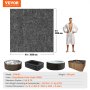VEVOR 2 x 2 M Hot Tub Mat, Extra Large Inflatable Hot Tub Pad, Waterproof Slip-Proof Backing, Absorbent Spa Pool Ground Base Flooring Protector Mat Reusable Outdoor & Indoor, Also For Car Repair