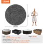 VEVOR 2 M Diameter Round Hot Tub Mat, Extra Large Inflatable Hot Tub Pad, Waterproof Slip-Proof Backing, Absorbent Spa Pool Ground Base Flooring Protector Mat Reusable Outdoor & Indoor