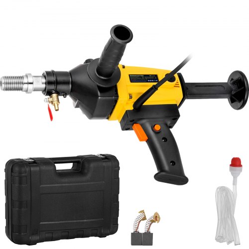 VEVOR Diamond Core Drill, 1800W 4'/110 mm, 1700RPM Variable Speed Core Drill Rig with Portable Case, Handheld Drilling Machine for Porcelain Ceramic Tile, Marble Brick