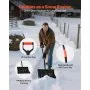 VEVOR Snow Shovel for Driveway, 17 in Wide Plastic Snow Shovel with D-shaped Handles & Aluminum Blade, Large Capacity Snowplow Shovels, Lightweight Snows Removal Tool for Garden Car Camping