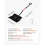 VEVOR Snow Shovel for Driveway, 42cm Wide Snow Shovel with D-shaped Handles & Aluminum Blade, Large Capacity Snowplow Shovels, Lightweight Snows Removal Tool for Garden Car Camping Outdoors