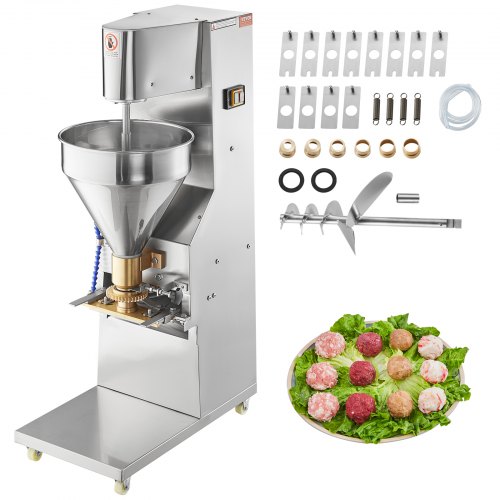 VEVOR Commercial Meatball Forming Machine, 280 PCs/min Automatic Meatball Maker, 1100W Electric Fish Beef Pork Shrimp Ball Making Tool, Stainless Steel Meatball Former with 18/20/22/26/30/32 mm Models