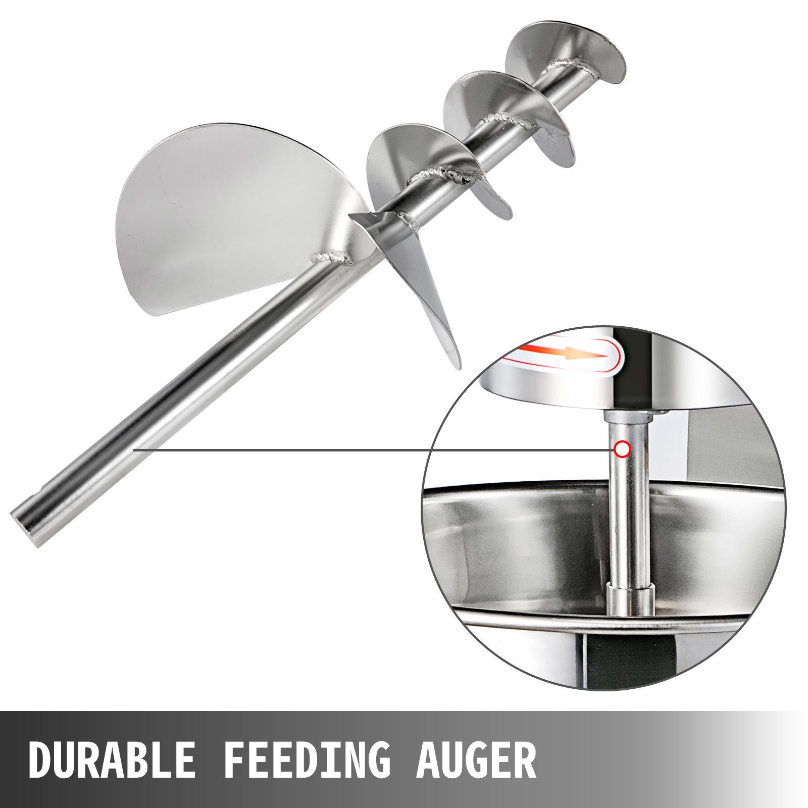 VEVOR Commercial Meatball Forming Machine, 280 PCs/min Meatball Maker Machine, 1100W Electric Fish Beef Pork Ball Making Tool with 18/20/22/26/30 mm Models, Stainless Steel