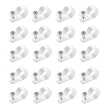 R-Type Cable Clip 0.51 in Wire Clamp 100 Pack Screws for Cable Management