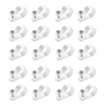 R-Type Cable Clip 0.51 in Wire Clamp 100 Pack Screws for Cable Management