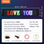 VEVOR Programmable LED Sign, P6 Full Color LED Scrolling Panel, DIY Custom Text Animation Pattern Display Board, Bluetooth APP Control Message Shop Sign for Store Business Car Advertising, 27"x5"