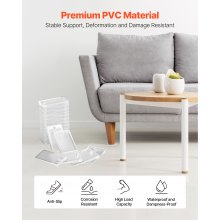 30 PCS Plastic Clear Wobble Wedges Furniture Leveling Shims For Tables & Chairs