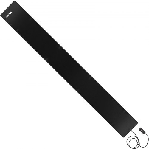 VEVOR Pasarela de 15 pulgadas x 10 pies, hielo de 120 V, cable de alimentación calentado de PVC de 6 pies, antideslizante, tapete de nieve ideal para invierno y exteriores, velocidad de fusión de 2 pulgadas por hora, negro