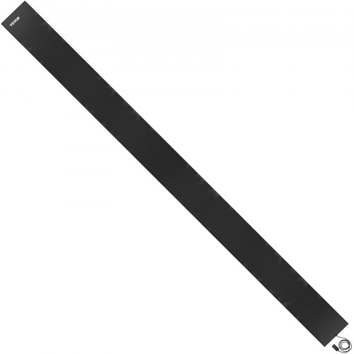 VEVOR Pasarela de 15 pies x 13 pulgadas, hielo de 120 V, cable de alimentación calentado de PVC de 6 pies, antideslizante, tapete de nieve ideal para invierno y exteriores, velocidad de fusión de 2 pulgadas por hora, negro
