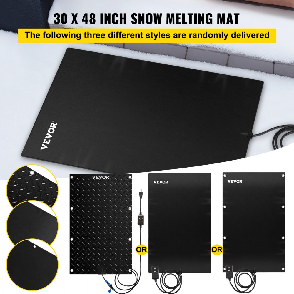 Snow Melting Mat 2023 New, 30 x 48 inch, 3 in/h Melting Speed