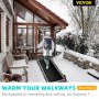 VEVOR Snow Melting Mat, 30 x 60 inch 3 in/h Speed, Heated Outdoor Mats for Winter Walkways, Non-Slip Rubber Mats w/Plug, Power Cord, Outlet Timer, Reflective Strip, Velcro, Ground Stake