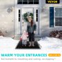 VEVOR Snow Melting Mat 2023 New, 40 x 60 inch, 3 in/h Melting Speed, Heated Outdoor Mats for Winter Entrances, No-Slip Rubber w/Plug, Power Cord, Outlet Timer, Reflective Strip, Velcro, Ground Stake