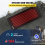 VEVOR Snow Melting Mat, 2ft x 5ft Heated Walkway Mat, 110V Snow and Ice Melting Mat, PVC Heated Mat with 6ft Power Cord, Slip-Proof, Ideal Winter Outdoor Snow Mat, 2 in/h Melting Speed